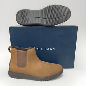 Cole Haan Grand Plus Chelsea Boots Men Size 12 M Brown Lumber/Java C38789 NEW